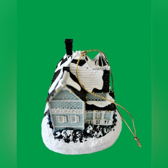 Thomas Kinkade’s illuminated Ornaments.  “Winter Morning” and “Village Christmas - Picture 8 of 13